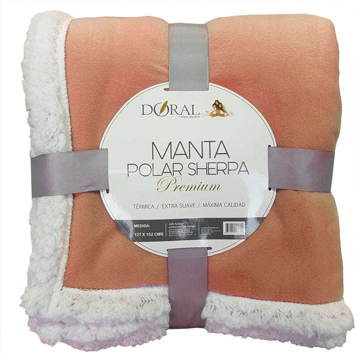 Manta Doral Sherpa Polar Premium - Colores Surtidos