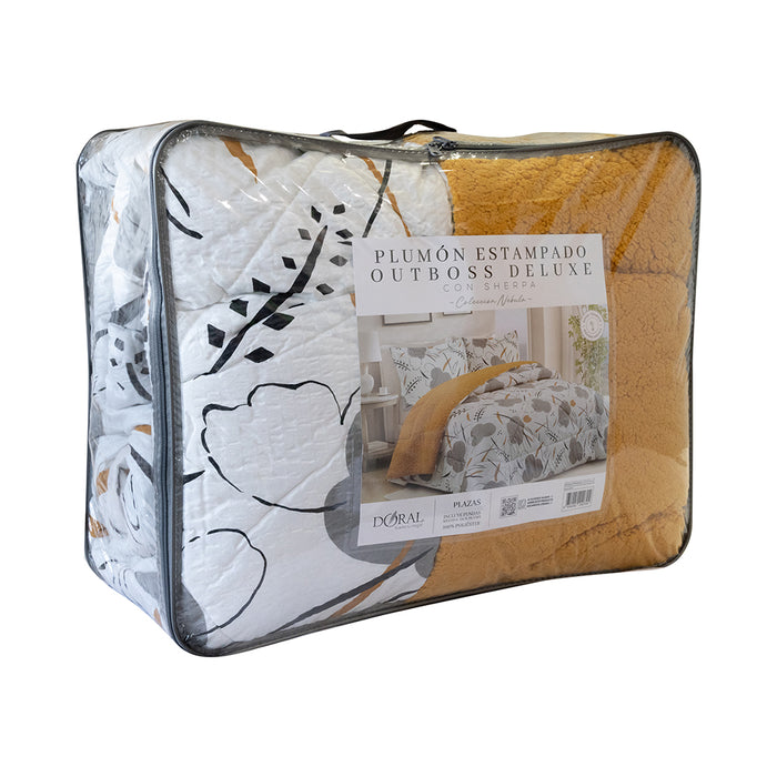 Plumón Estampado Outboss Deluxe con Sherpa Colección Nebula  - COMPRA MÍNIMA 6 UNIDADES en 1.5 Y 2.0 PLAZAS - COMPRA MÍNIMA 5 UNIDADES en 2.5 Y 3.5 PLAZAS