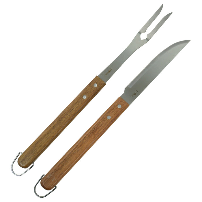 Set Parrillero Brasas 2 Piezas Cuchillo + Tenedor