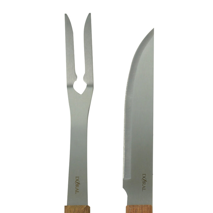 Set Parrillero Brasas 2 Piezas Cuchillo + Tenedor
