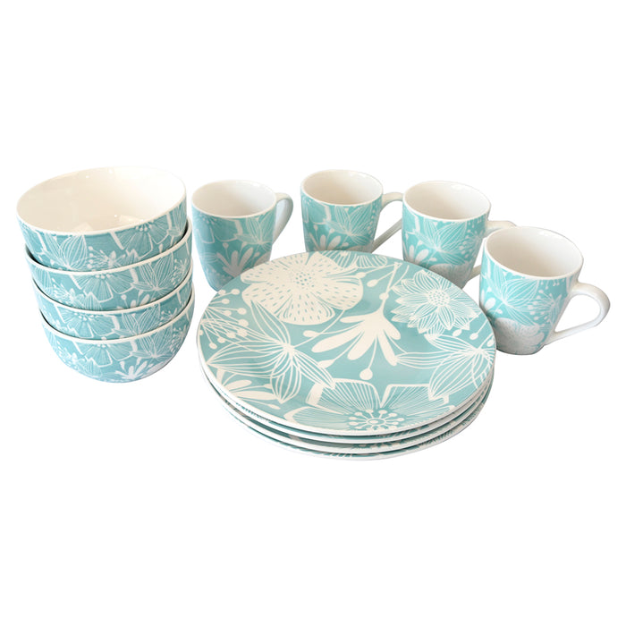 Vajilla Porcelana 12 Piezas Colección De Angelis  - COMPRA MÍNIMA 2 UNIDADES
