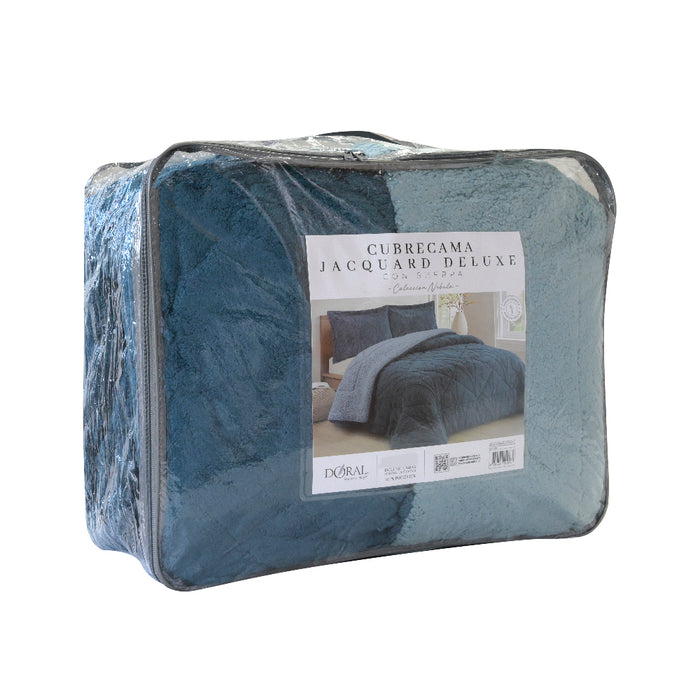 Cubrecama Jacquard Deluxe con Sherpa  - COMPRA MÍNIMA 6 UNIDADES 1.5 Y 5 UNIDADES 2.0 PLAZAS, 2.5 PLAZAS Y 3.0 PLAZAS