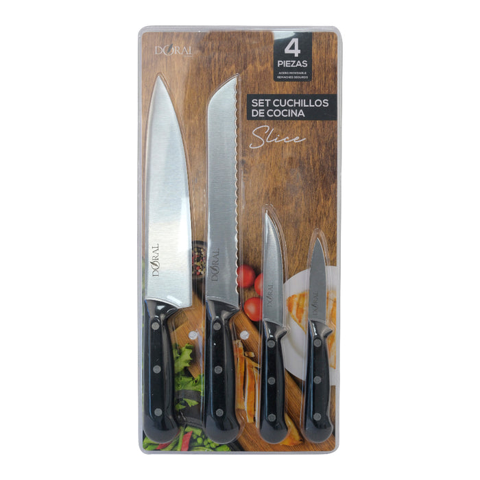 Set Cuchillos Cocina Slice 4 Piezas - COMPRA MÍNIMA 24 UNIDADES