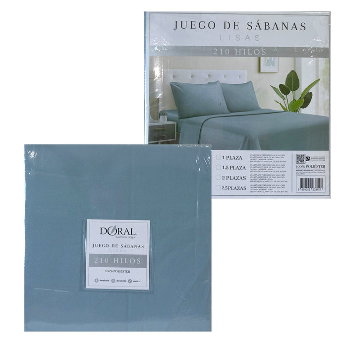 Juego de Sábanas Lisas Color Microfibra - COMPRA MÍNIMA 20 UNIDADES