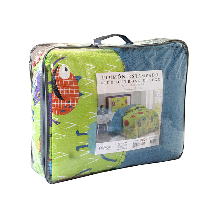 Plumón Estampado Kids Outboss Deluxe con Sherpa Colección Nebula - COMPRA MÍNIMA 6 UNIDADES
