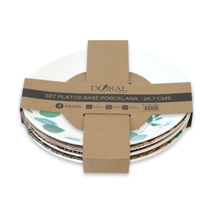 Set 4 Platos Base Porcelana 26.7 cm - Doral Kitchen - COMPRA MÍNIMA 6 UNIDADES