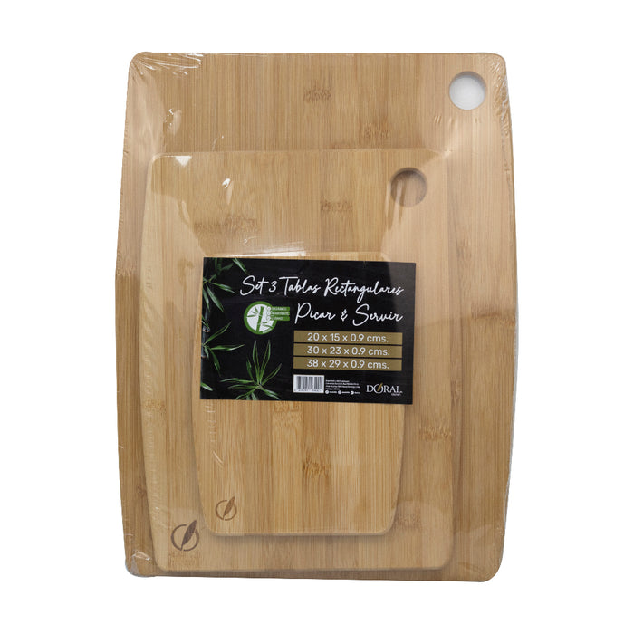 Set 3 Tablas Rectangulares Picar y Servir