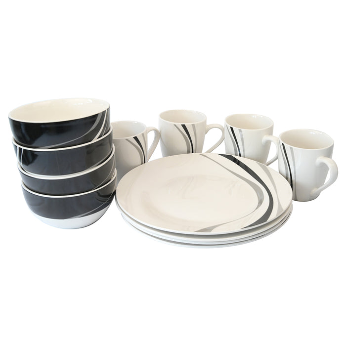 Vajilla Porcelana 12 Piezas Colección De Angelis  - COMPRA MÍNIMA 2 UNIDADES