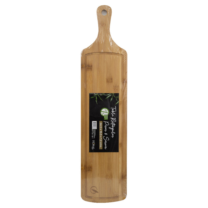 Tabla Bamboo Rectangular Picar y Servir 66.5 x 15.5 cm