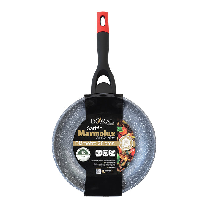 Sartén Marmolux Aluminio prensado con Fondo Marble - Modelo Rosso - COMPRA MÍNIMA 12 UNIDADES