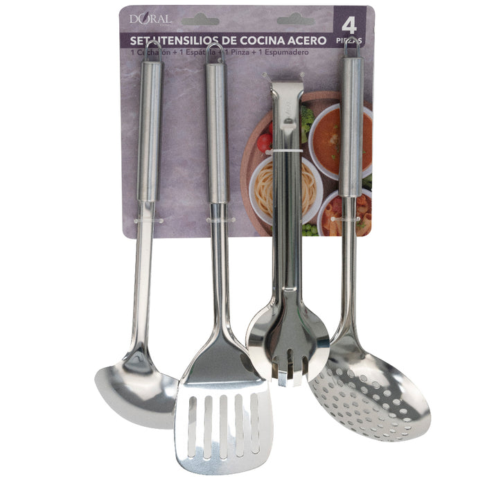Set Utensilios. de Cocina Acero 4 Piezas
