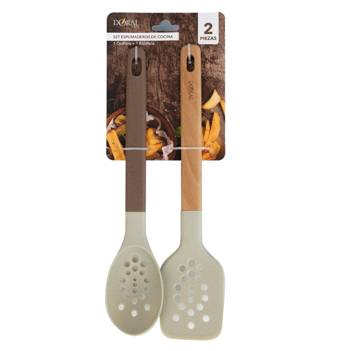 Set Espumaderos de Cocina 2 Piezas Cuchara + Espátula