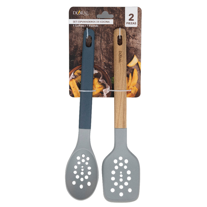 Set Espumaderos de Cocina 2 Piezas Cuchara + Espátula