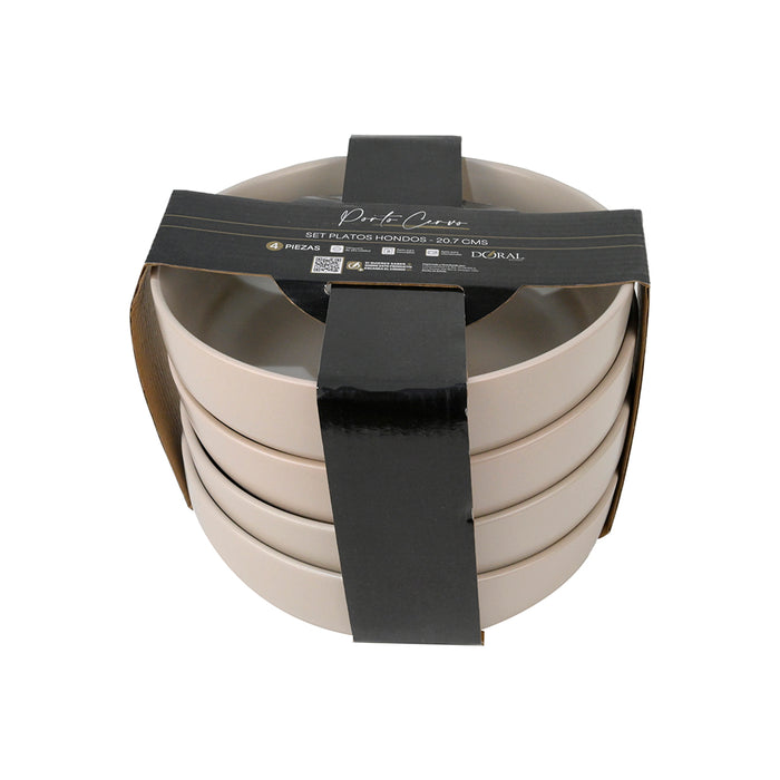 Set 4 Platos Hondos 20.7 cm - Porto Cervo - COMPRA MÍNIMA 4 UNIDADES