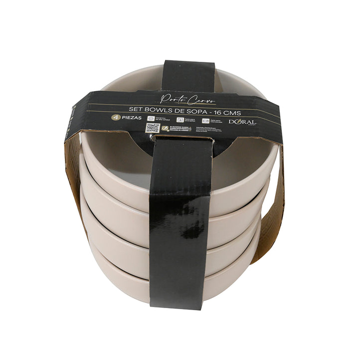 Set 4 Bowls Sopa 16 cm - Porto Cervo - COMPRA MÍNIMA 6 UNIDADES