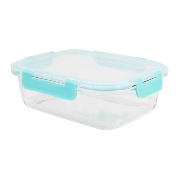 Hermético de Vidrio Borosilicato con Tapa Fresh Lock Rectangular 1000 ml - COMPRA MÍNIMA 12 UNIDADES