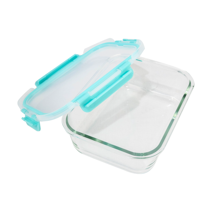 Hermético de Vidrio Borosilicato con Tapa Fresh Lock Rectangular 1000 ml - COMPRA MÍNIMA 12 UNIDADES