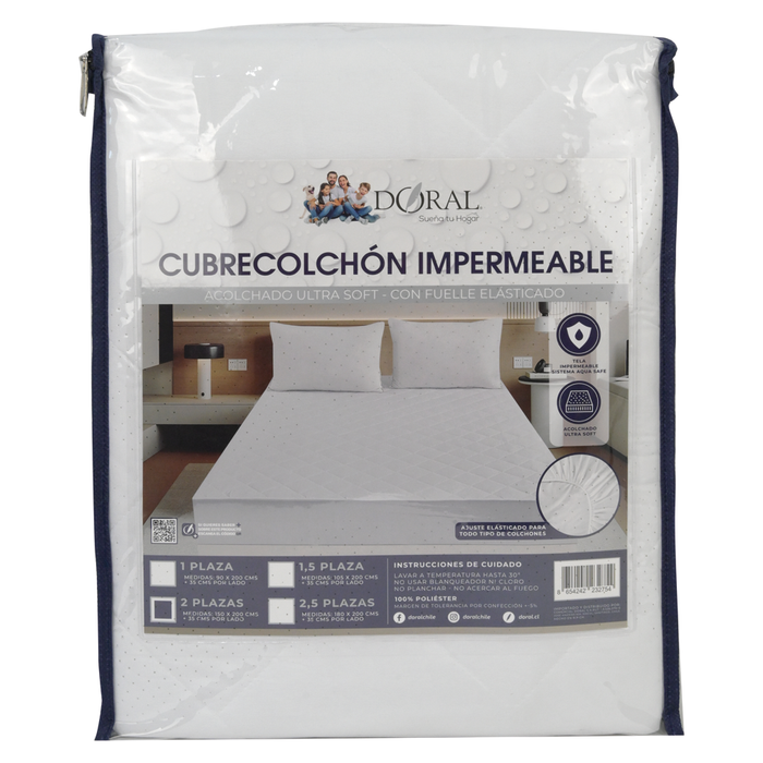 Cubrecolchón Acolchado 100% Impermeable Fuelle Completo - COMPRA MÍNIMA 12 UNIDADES