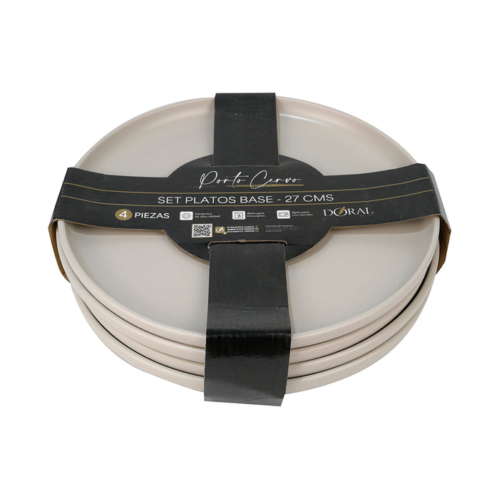 Set de 4 Platos Base Porto Cervo