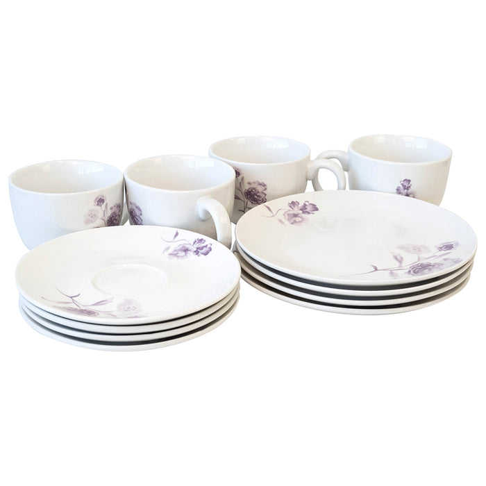 Vajilla Porcelana 12 Piezas Doña María - COMPRA MÍNIMA 6 UNIDADES