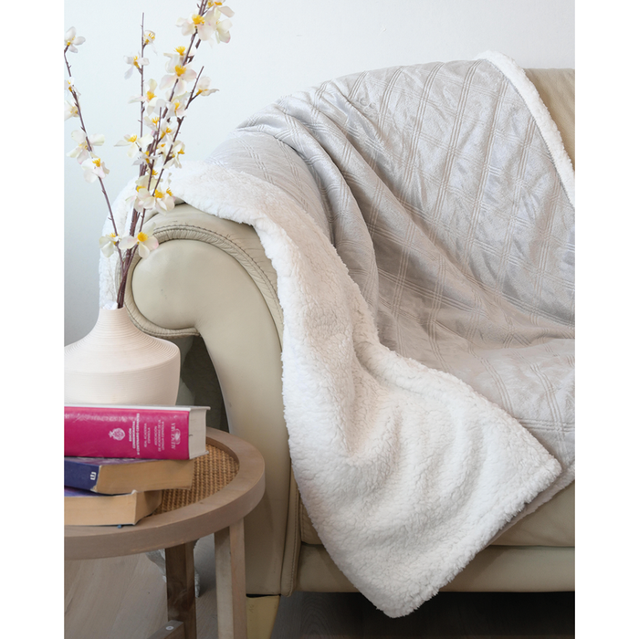 Manta Flannel Outboss Deluxe con Sherpa - COMPRA MÍNIMA 16 UNIDADES