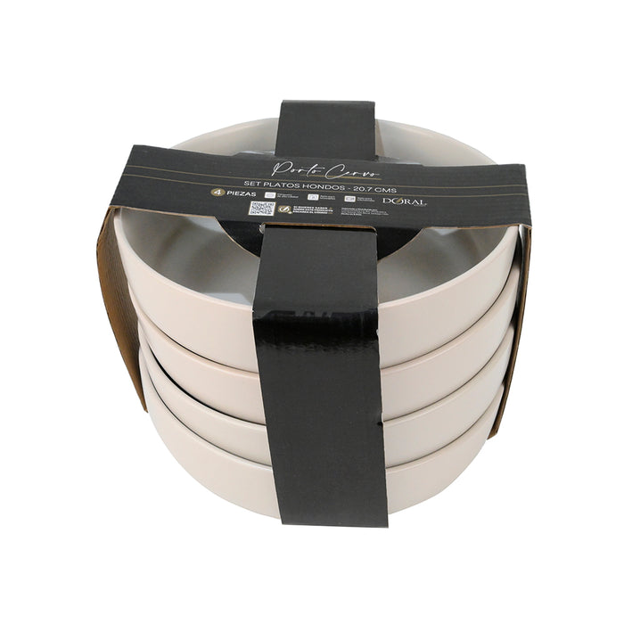 Set 4 Platos Hondos 20.7 cm - Porto Cervo - COMPRA MÍNIMA 4 UNIDADES