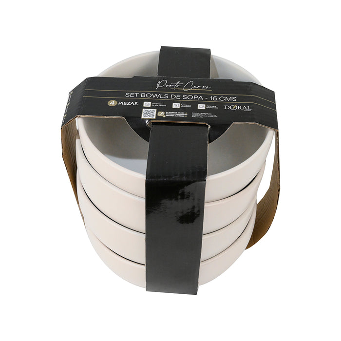 Set 4 Bowls Sopa 16 cm - Porto Cervo - COMPRA MÍNIMA 6 UNIDADES