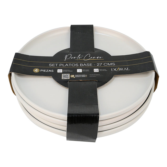 Set de 4 Platos Base Porto Cervo