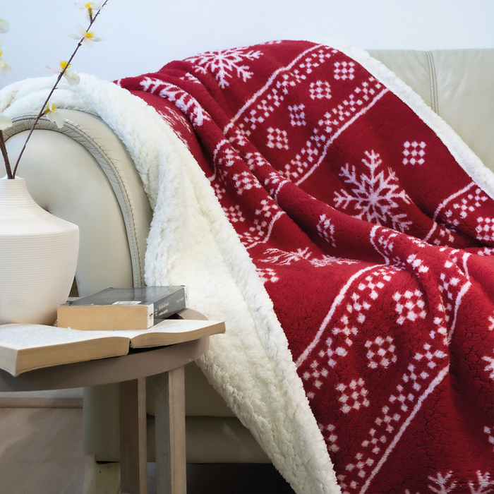 Manta Muffin Estampada Deluxe con Sherpa - COMPRA MÍNIMA 16 UNIDADES