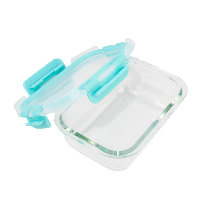 Hermético de Vidrio Borosilicato con Tapa Fresh Lock Rectangular 370 ml - COMPRA MÍNIMA 24 UNIDADES
