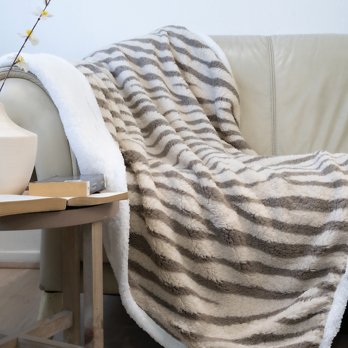 Manta Muffin Estampada Deluxe con Sherpa - COMPRA MÍNIMA 16 UNIDADES