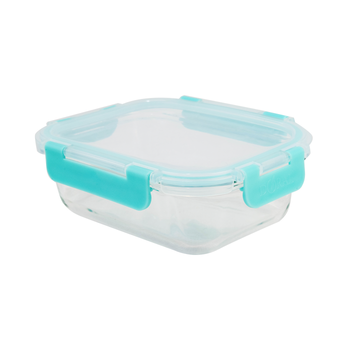 Hermético de Vidrio Borosilicato con Tapa Fresh Lock Rectangular 640 ml - COMPRA MÍNIMA 24 UNIDADES