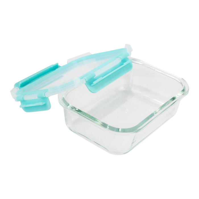 Hermético de Vidrio Borosilicato con Tapa Fresh Lock Rectangular 640 ml - COMPRA MÍNIMA 24 UNIDADES