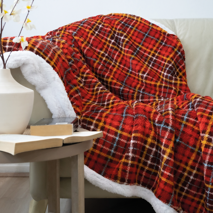 Manta Muffin Estampada Deluxe con Sherpa - COMPRA MÍNIMA 16 UNIDADES