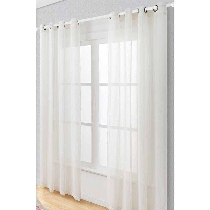 Juego Cortinas Velos Argollas Lino - COMPRA MÍNIMA 20 UNIDADES