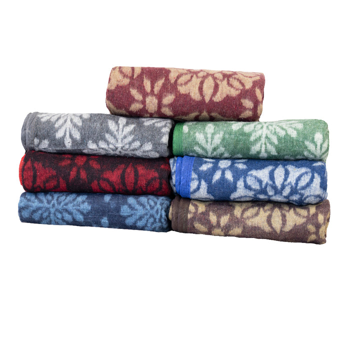 Frazadas  Campo Lindo Jacquard Golden Flores Diseños surtidos