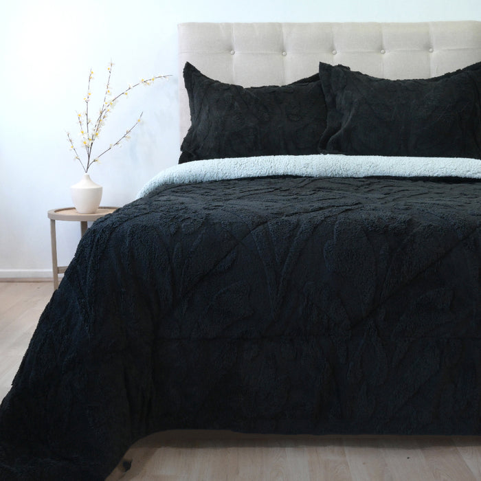 Cubrecama Jacquard Deluxe con Sherpa  - COMPRA MÍNIMA 6 UNIDADES 1.5 Y 5 UNIDADES 2.0 PLAZAS, 2.5 PLAZAS Y 3.0 PLAZAS