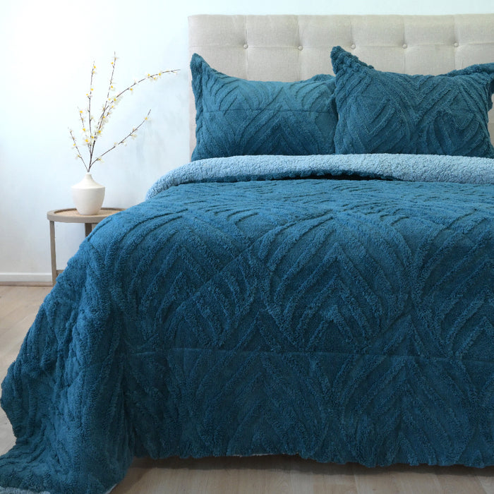 Cubrecama Jacquard Deluxe con Sherpa  - COMPRA MÍNIMA 6 UNIDADES 1.5 Y 5 UNIDADES 2.0 PLAZAS, 2.5 PLAZAS Y 3.0 PLAZAS