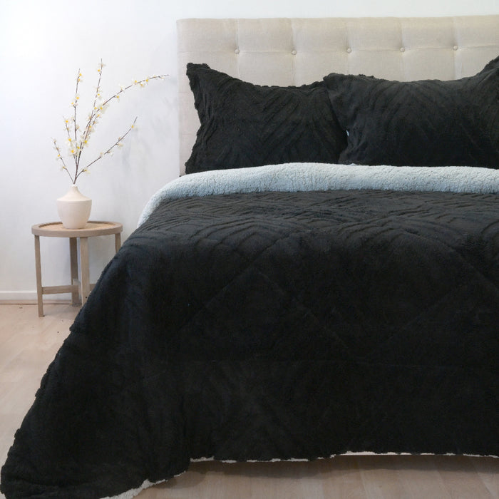 Cubrecama Jacquard Deluxe con Sherpa  - COMPRA MÍNIMA 6 UNIDADES 1.5 Y 5 UNIDADES 2.0 PLAZAS, 2.5 PLAZAS Y 3.0 PLAZAS