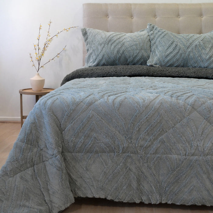 Cubrecama Jacquard Deluxe con Sherpa  - COMPRA MÍNIMA 6 UNIDADES 1.5 Y 5 UNIDADES 2.0 PLAZAS, 2.5 PLAZAS Y 3.0 PLAZAS