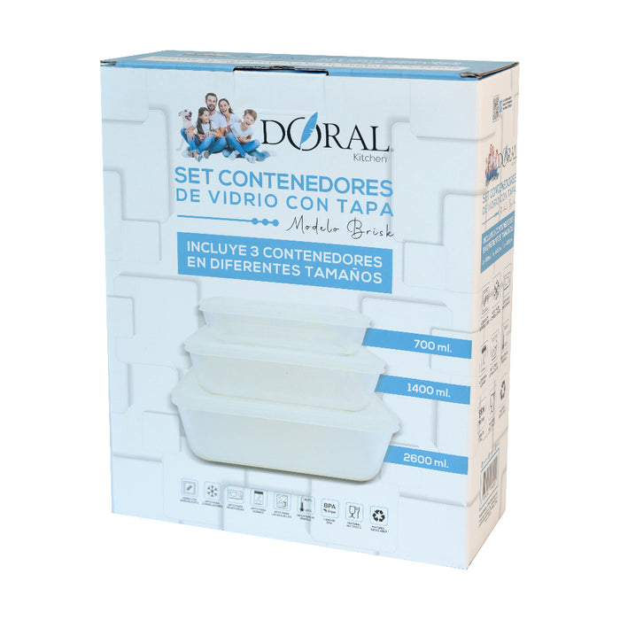Set Contenedor de Vidrio modelo Brisk