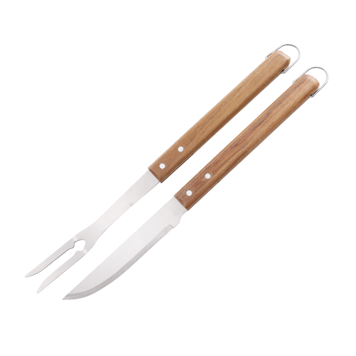Set Parrillero Brasas 2 Piezas: Cuchillo + Tenedor - COMPRA MÍNIMA 12 UNIDADES