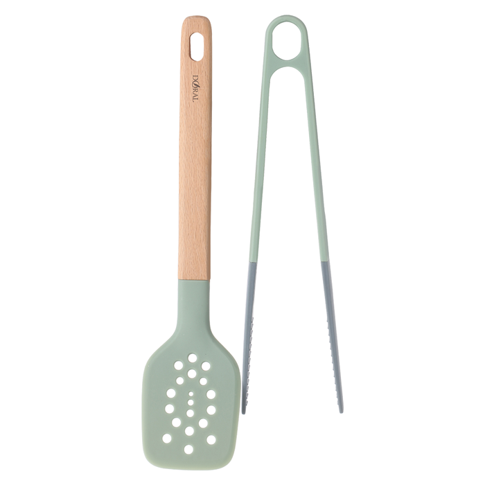 Set Utensilios de Cocina 2 Piezas: Espátula + Pinza - COMPRA MÍNIMA 24 UNIDADES