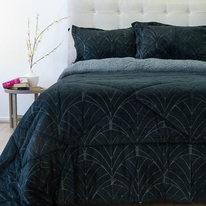 Cubrecama Outboss Deluxe con Sherpa  - COMPRA MÍNIMA 6 UNIDADES 1.5 Y 5 UNIDADES 2.0 PLAZAS, 2.5 PLAZAS Y 3.0 PLAZAS
