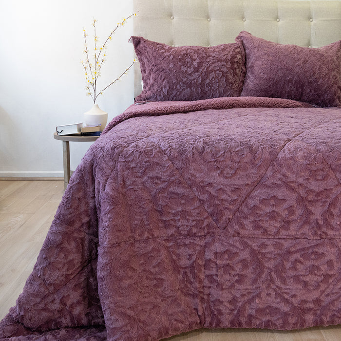 Cubrecama Plush Deluxe con Sherpa Colección Nebula  - COMPRA MÍNIMA 6 UNIDADES 1.5 Y 5 UNIDADES 2.0 PLAZAS, 2.5 PLAZAS Y 3.0 PLAZAS