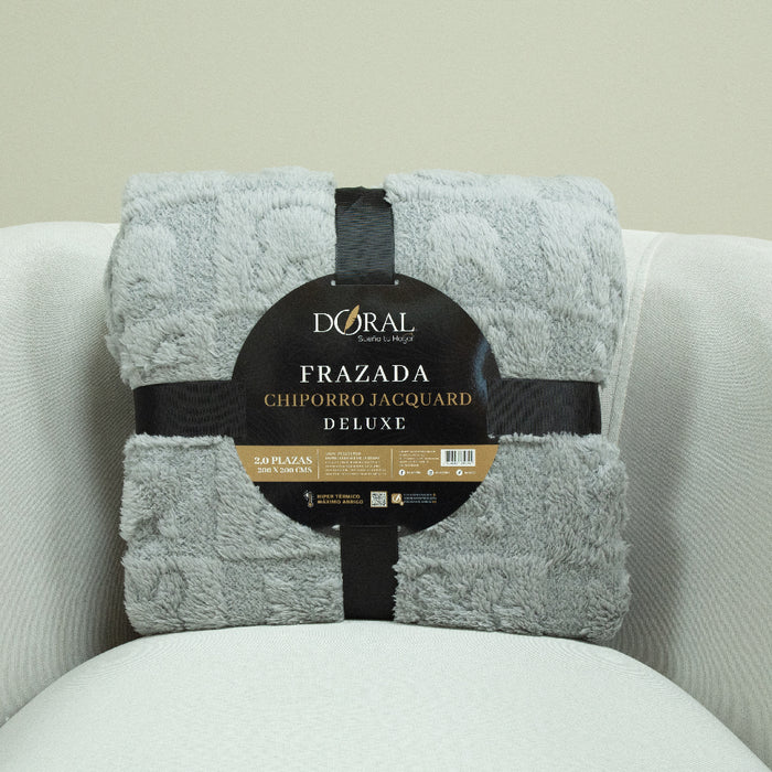 Frazada Chiporro Jacquard Deluxe - COMPRA MÍNIMA 12 UNI. 1.5 PLAZA Y 8 UNI. 2.0 PLAZAS