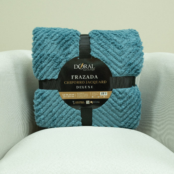 Frazada Chiporro Jacquard Deluxe - COMPRA MÍNIMA 12 UNI. 1.5 PLAZA Y 8 UNI. 2.0 PLAZAS