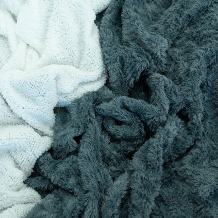 Frazadas Doral Plush Deluxe con Sherpa Colores surtidos