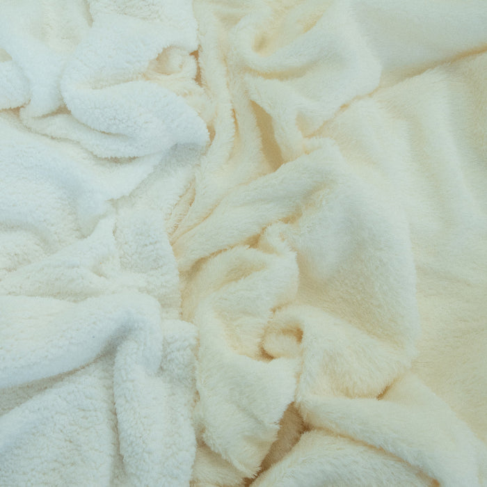 Frazadas Doral Plush Deluxe con Sherpa Colores surtidos