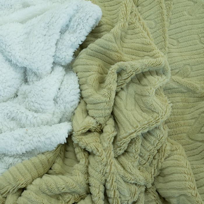 Frazadas Flannel Outboss Deluxe con Sherpa